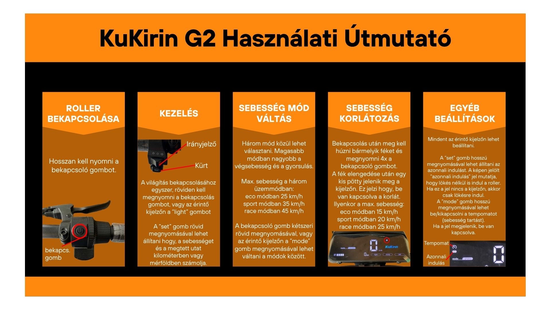 KuKirin G2 elektromos roller